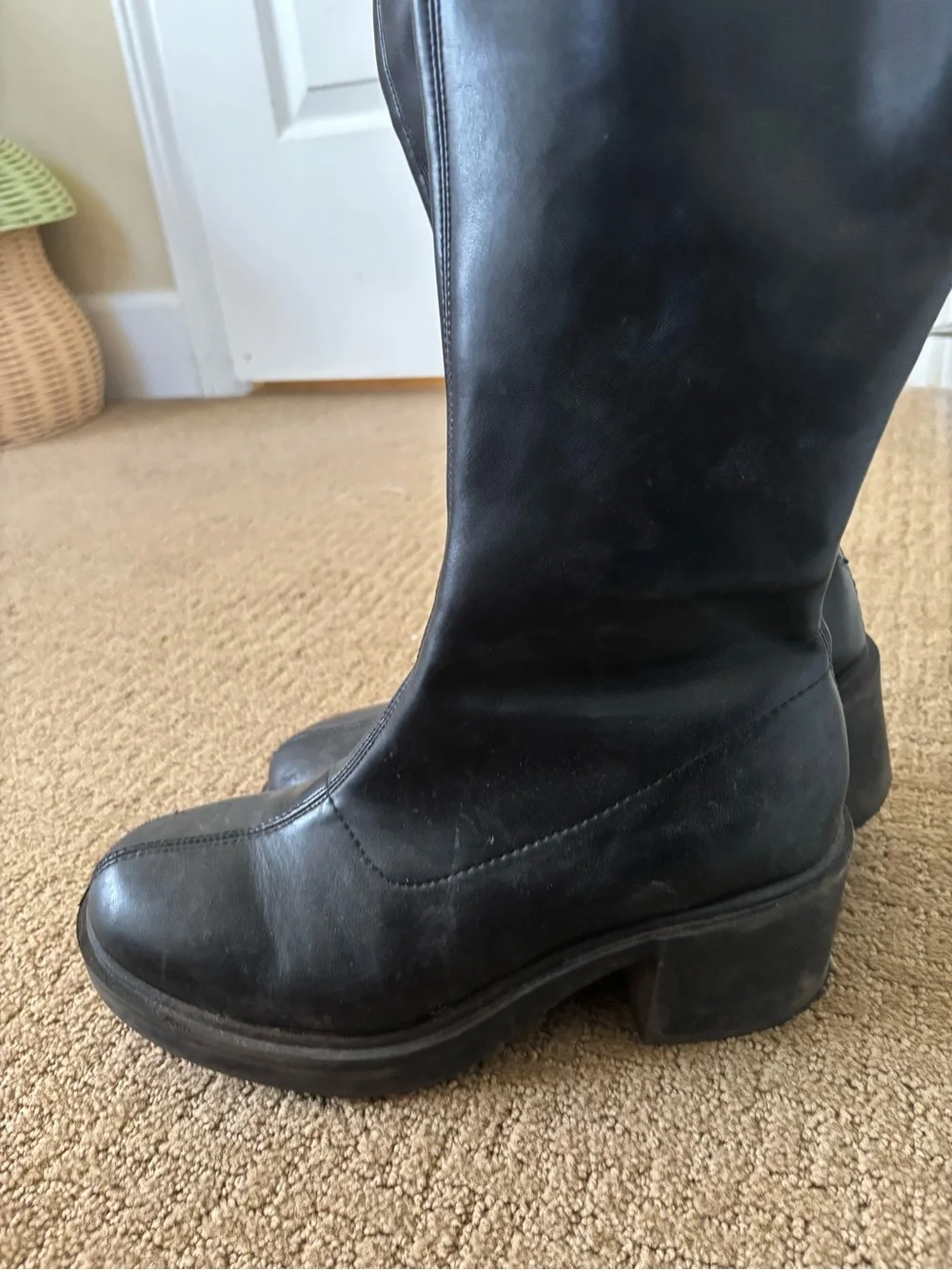 Well Worn Black Women's Tall faux Leather Boots